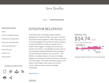 Tablet Screenshot of investors.verabradley.com